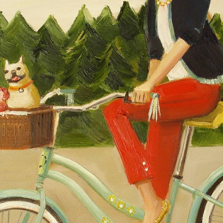 Francine and her Frenchie. 11&quot;x13.5&quot; Art Print