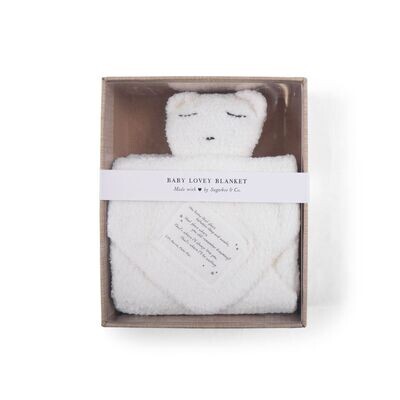 Bear Baby Lovey Blanket You Know That Place Snow 16&quot; x 15&quot;