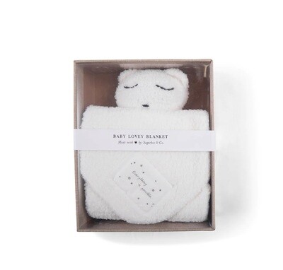 Bear Baby Lovey Blanket Everything Snow 16&quot; x 15&quot;