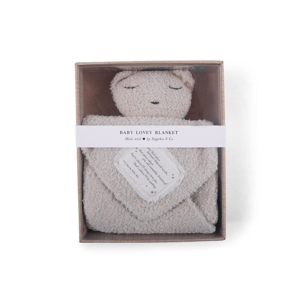 Bear Baby Lovey Blanket You Know That Place Lt Taupe 16&quot; x 15&quot;