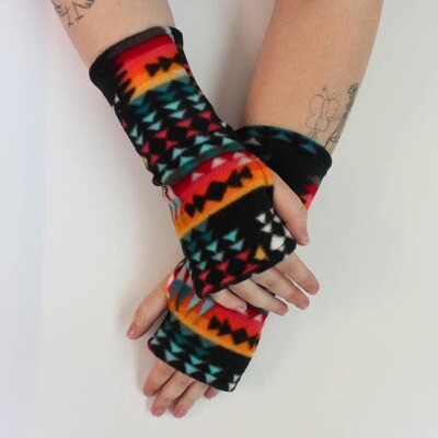 Fleece Gloves - 71 | Black / Teal / Orange