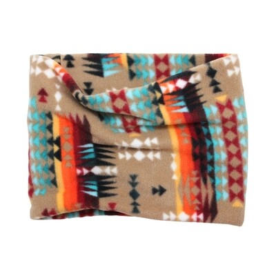 Fleece Snood - 70 | Camel / Red / Black