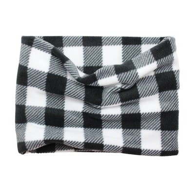 Fleece Snood - 76 | Black &amp; White Buffalo Check