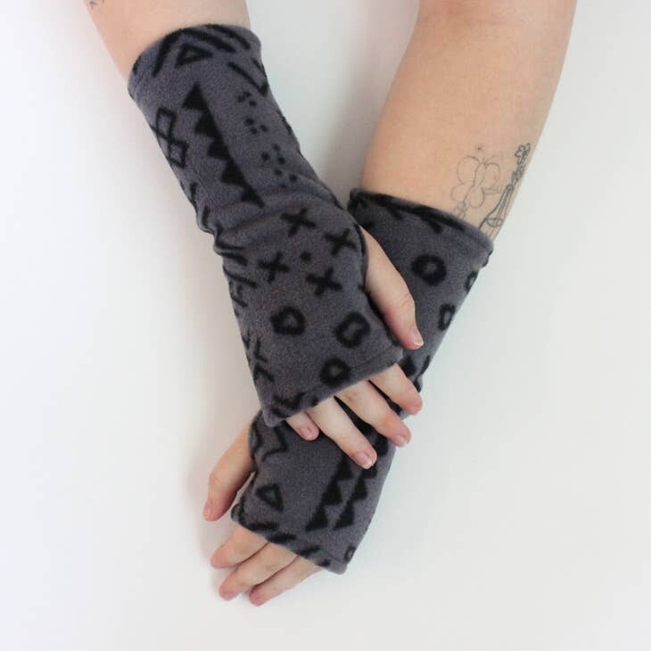 Fleece Gloves - 77 | Black / Gray