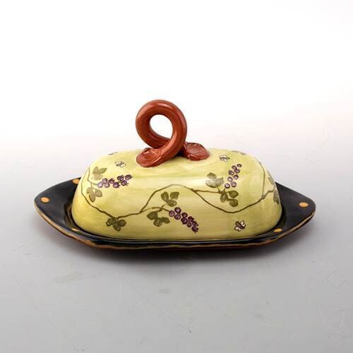 Huckleberries Covered Butter Dish