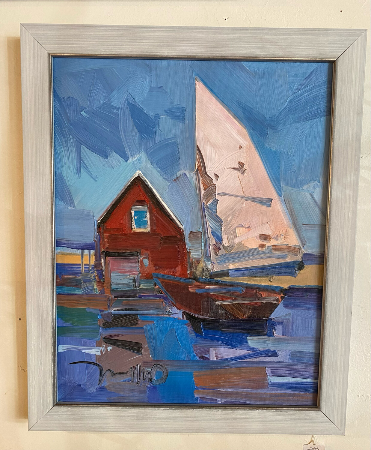 The Red Lakehouse Original Oil Canvas 11x14