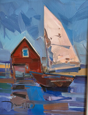 The Red Lakehouse Print 16x20
