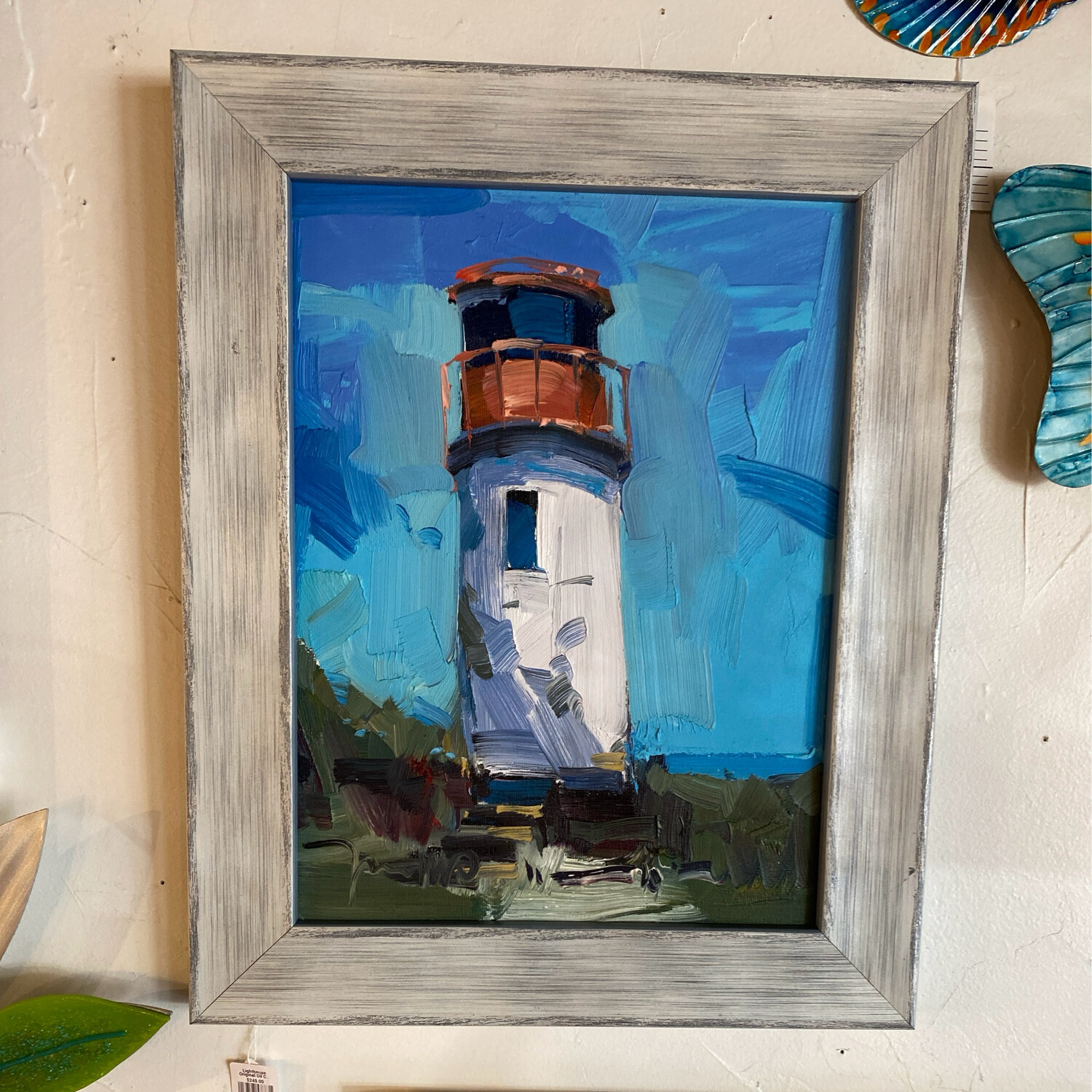Lighthouse Original Oil Canvas 9x12