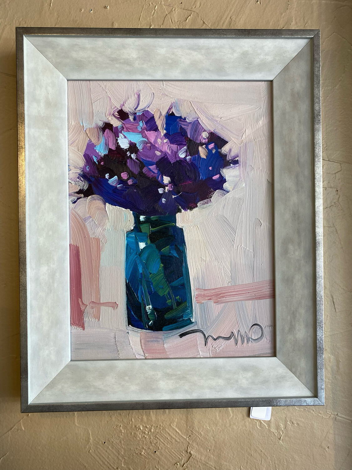 Blue Vase Original Oil Canvas 9x12
