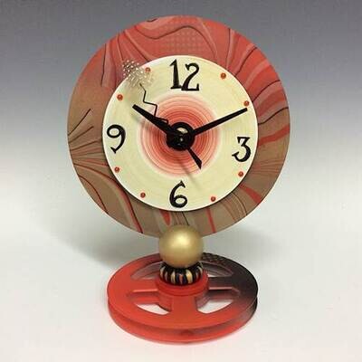 Tape Reel standing clock with numbers