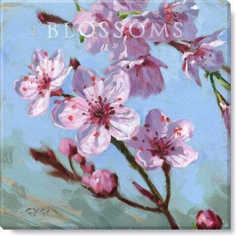 BLOSSOMS GICLEE WALL ART 9&quot;Lx9&quot;Wx1&quot;H