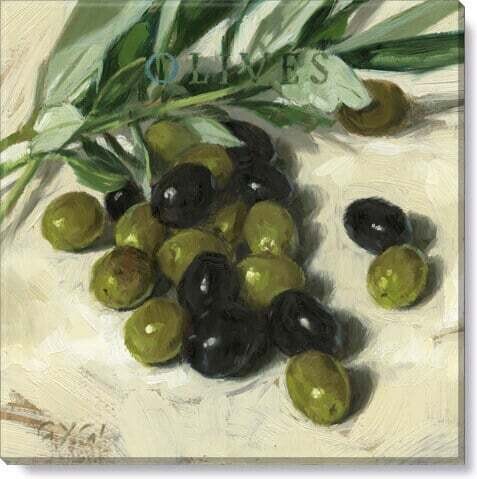 OLIVES GICLEE WALL ART 9&quot;Lx9&quot;Wx1&quot;H