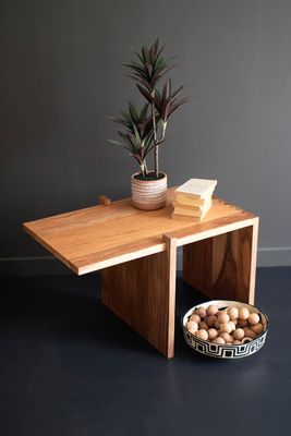 ACACIA WOOD ADJUSTABLE COFFEE TABLE