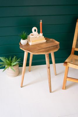 ORGANIC WOODEN ACCENT TABLE
