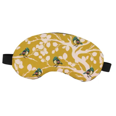 Eye Mask - 371 | Blue Bird on Mustard