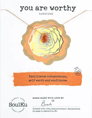 Sunstone Luxe Necklace for You Are Worthy - OLOVE13