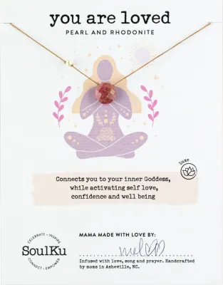 Rhodonite Goddess Necklace - GDSS06