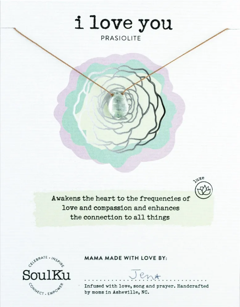 Prasiolite Luxe Necklace for I Love You - OLOVE24