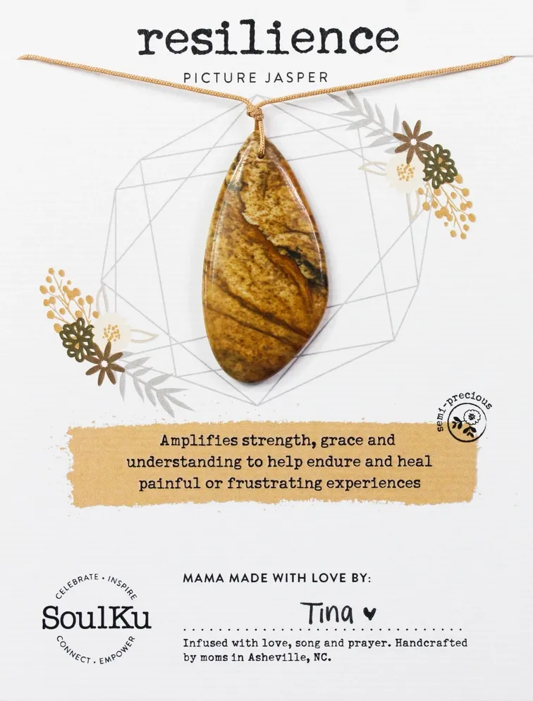 Picture Jasper Touchstone Necklace for Resilience - TCH07 Picture Jasper Touchstone Necklace for Resilience - TCH07