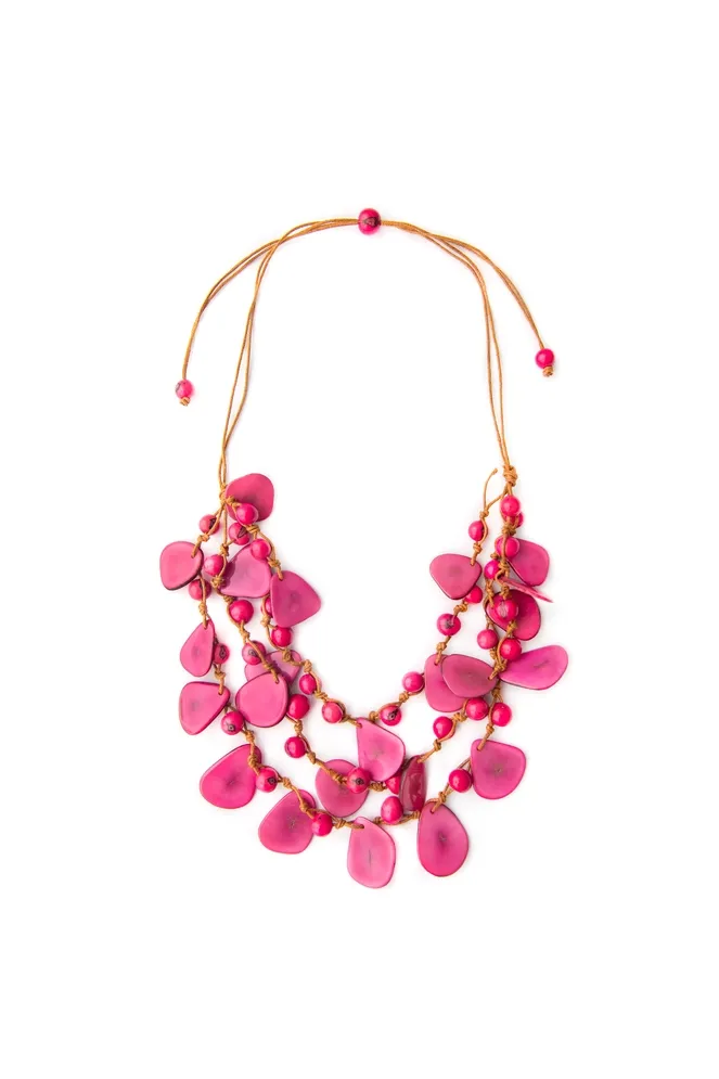 Marcela Necklace - Fuchsia