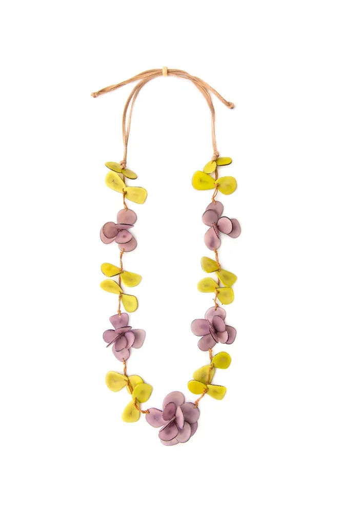 Rosie Necklace - Lavender/Lime