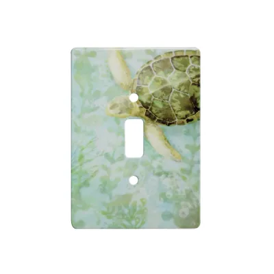 Turtle Ceramic Single Switch Wall Floater Plate