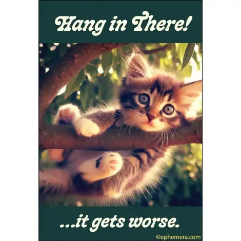 Hang in there, it gets worse Magnet Hang in there, it gets worse Magnet