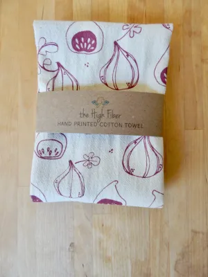 Fig Handprinted Tea Towel Figs Fig Handprinted Tea Towel Figs