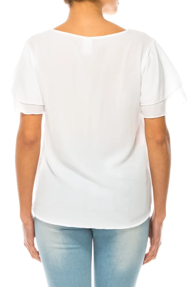 Flutter Sleeve Medium / White