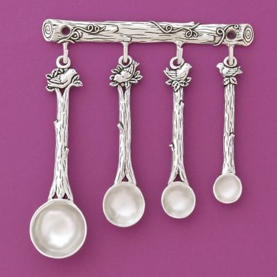 Birds Measuring Spoons - With Rack Birds Measuring Spoons - With Rack