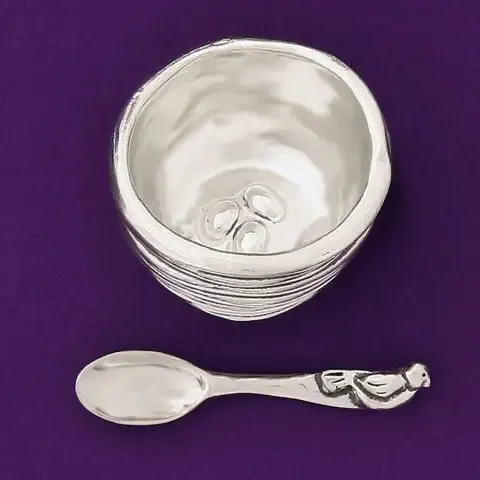 Bird Nest Salt Cellar with Spoon
