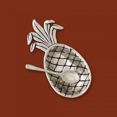 Pineapple Salt Cellar with Spoon Pineapple Salt Cellar with Spoon
