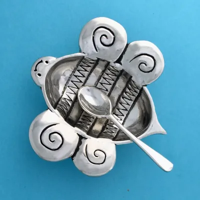 Bee Salt Cellar With Spoon Bee Salt Cellar With Spoon