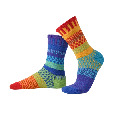 Rainbow Crew Socks - Large (Women 10 - 12 / Men 9 - 11)