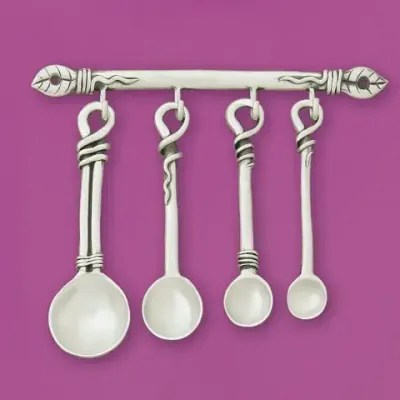 Rustic Measuring Spoons With Rack Rustic Measuring Spoons With Rack