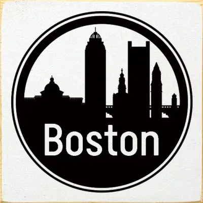 Boston Circle Skyline - Cottage White Boston Circle Skyline - Cottage White
