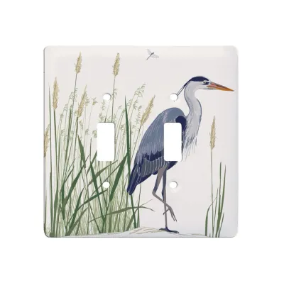 Great Blue Heron Double Wallswitch Cover