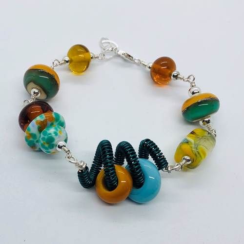 Fun & Chunky  Lampwork Bead Bracelet Fun & Chunky  Lampwork Bead Bracelet
