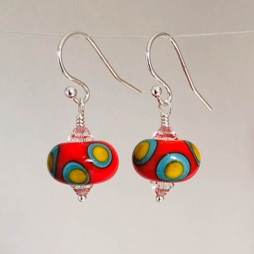 Multicolored Lampwork Earring Multicolored Lampwork Earring