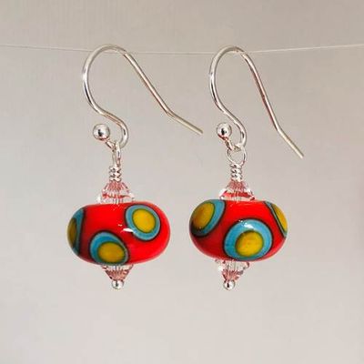 Multicolored Lampwork Earring Multicolored Lampwork Earring
