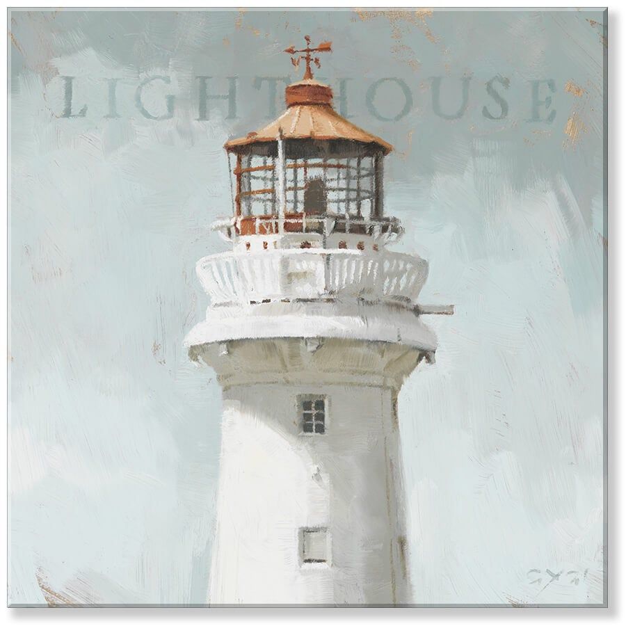 LIGHTHOUSE GICLEE WALL 14&quot;Lx14&quot;Wx1&quot;H