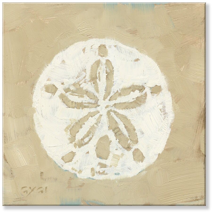 SAND DOLLAR SILHOUETTE GICLEE 14&quot;Lx14&quot;Wx1&quot;H