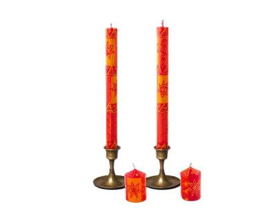 African Sunset Candle - Taper 9” per pair (8 hour burn time)