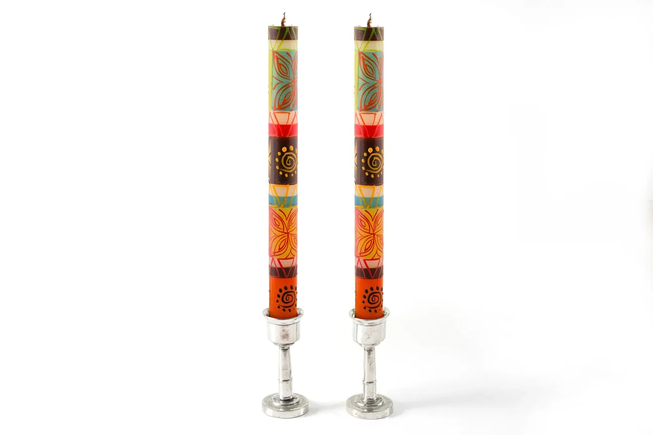Desert Rose Candle - Taper 9&quot; Pair (8 hour burn time)