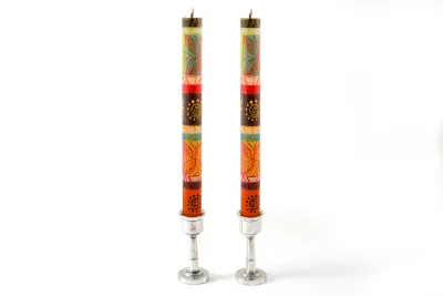 Desert Rose Candle - Taper 9&quot; Pair (8 hour burn time)
