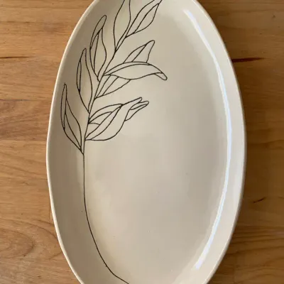 Sage Oval Platter