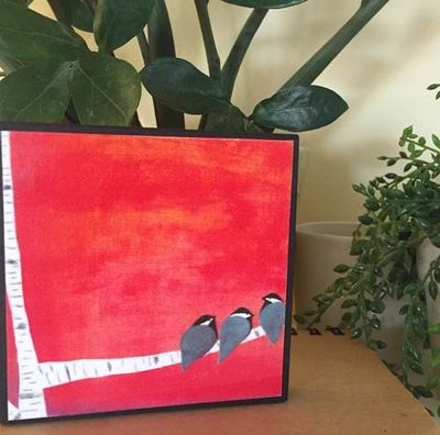 Red Chickadee 4x4 Red Chickadee 4x4