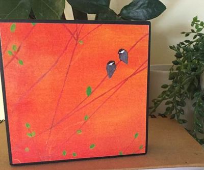 Orange Chickadees 4x4 Orange Chickadees 4x4