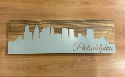 Philadelphia  Skyline Woodland Sage 7.25” x 22.5”