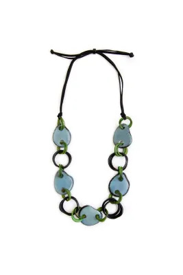 Bonnie Necklace - Biscayne Bay/Onyx Black/Forest Green